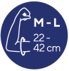 Veľkosť ramena M-L: 22-42 cm